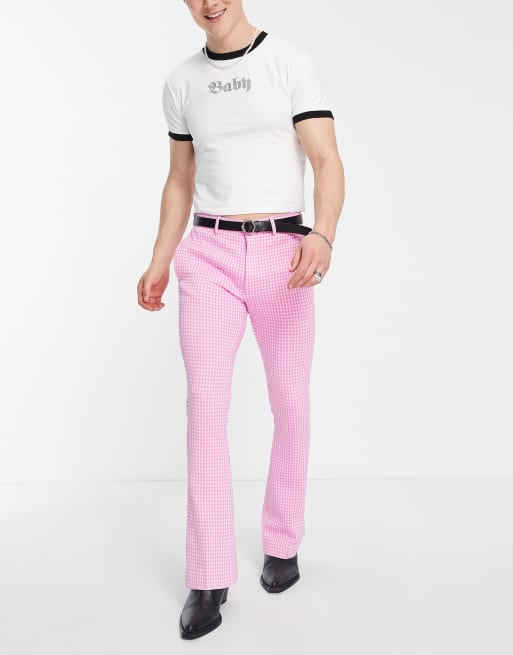 Light pink sale plaid pants