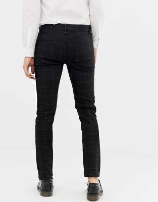 black check jeans