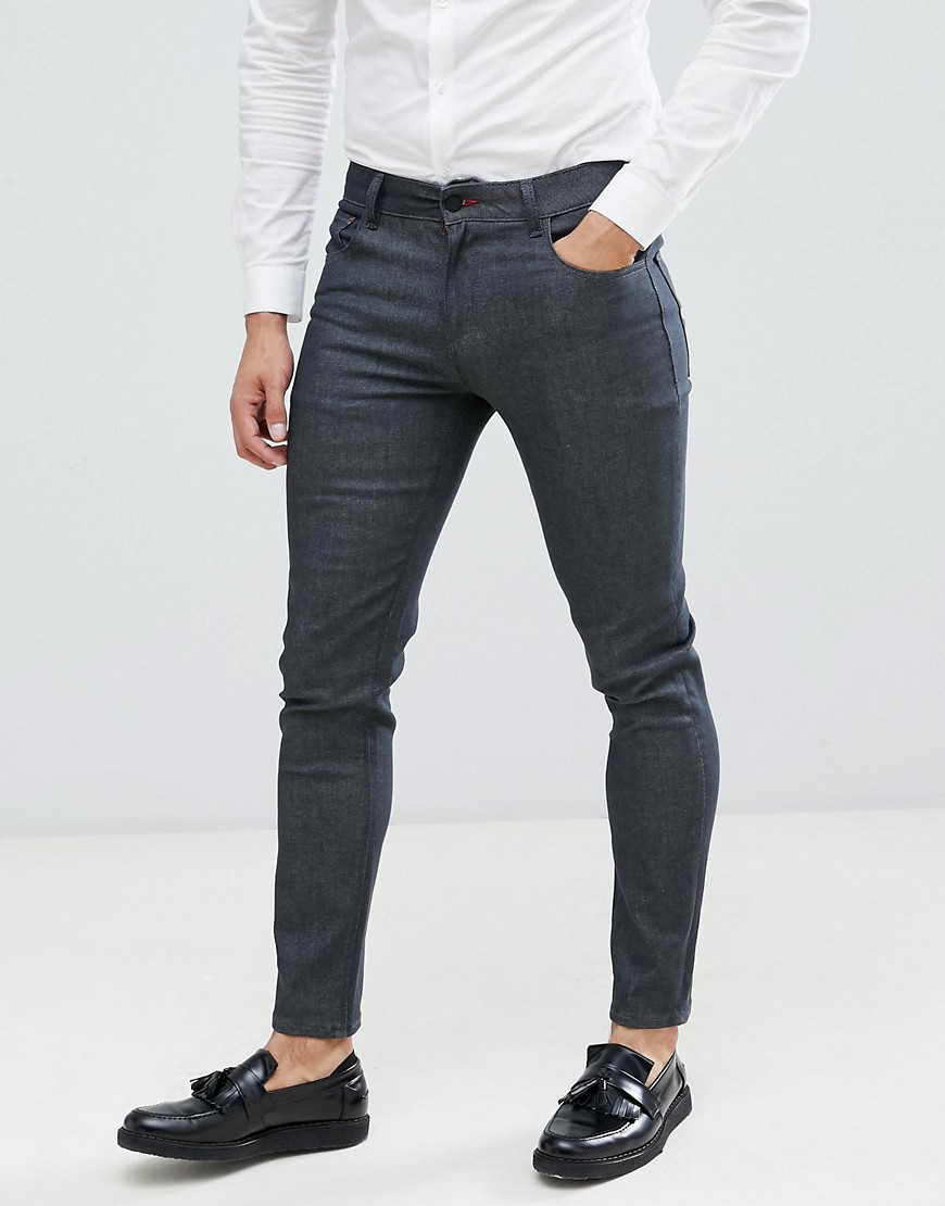 ASOS DESIGN smart skinny jeans in raw grey