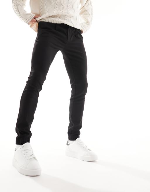 ASOS DESIGN smart skinny joggers in black ASOS