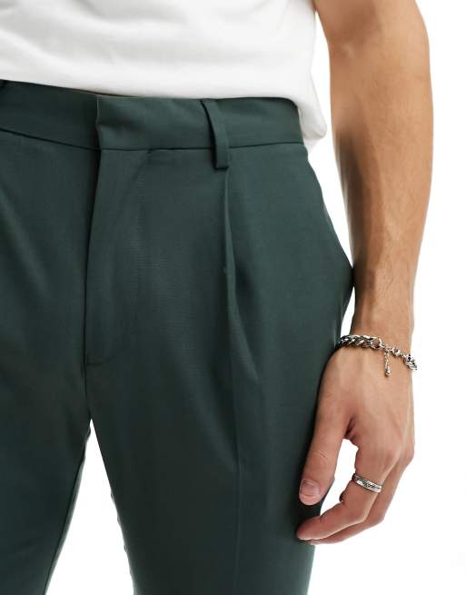 ASOS DESIGN smart skinny joggers in green, 2 of 5