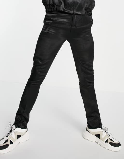 Satin skinny clearance pants