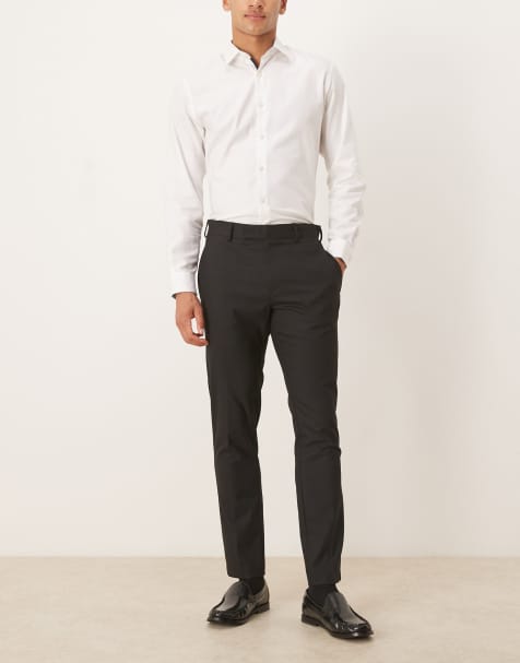 ASOS DESIGN smart skinny trousers in black