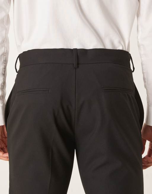 ASOS DESIGN smart skinny trousers in black, 5 of 5