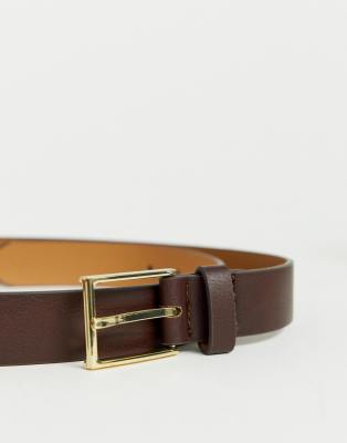 slim brown belt