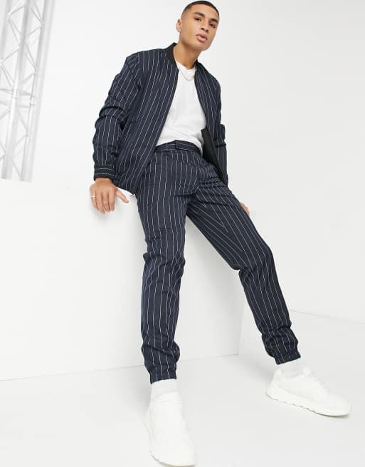 Mens outlet pinstripe joggers