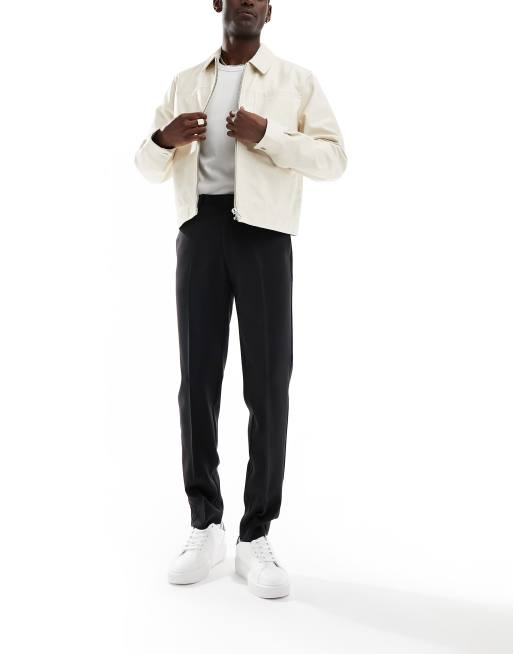 ASOS DESIGN smart slim fit pants in black