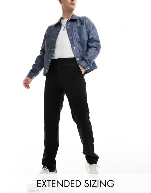 ASOS DESIGN smart slim fit pants in black