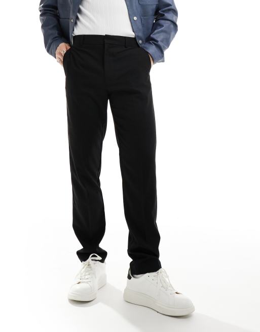 ASOS DESIGN smart slim fit pants in black