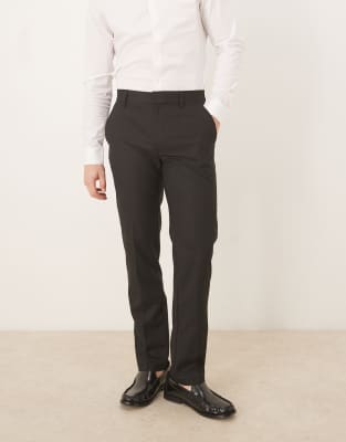 Asos Design Smart Slim Fit Pants In Black