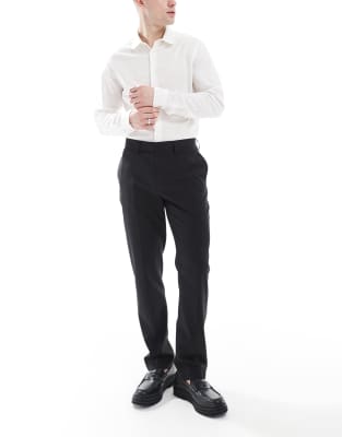 ASOS DESIGN smart slim fit pants in black