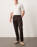 [ASOS DESIGN] ASOS DESIGN smart slim fit pants in brown W32 L32 BROWN