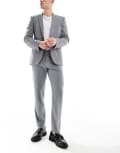 [ASOS DESIGN] ASOS DESIGN smart slim fit pants in grey W30 L32 GREY
