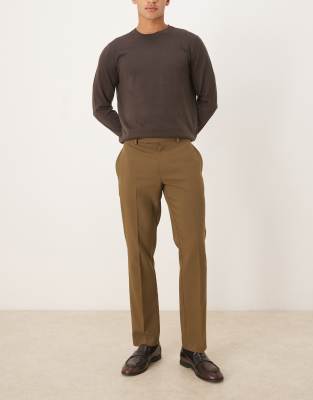 Asos Design Smart Slim Fit Pants In Green