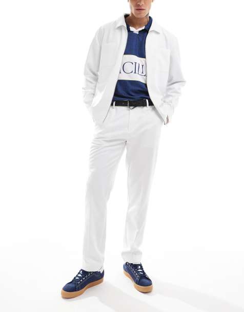 ASOS DESIGN smart slim fit set in white - view 1