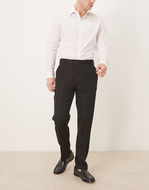 ASOS DESIGN smart slim fit trousers in black, 2 of 5