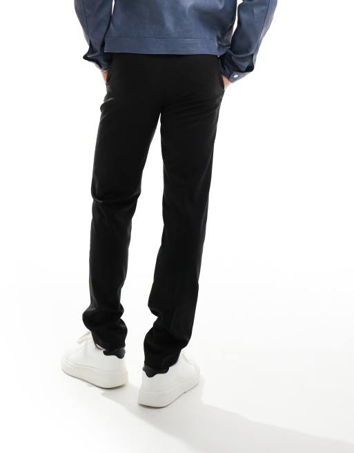 ASOS DESIGN smart slim fit trousers in black, 4 of 5