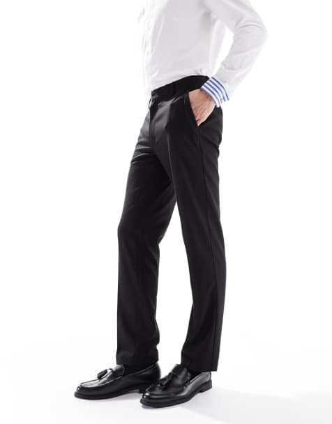 ASOS DESIGN smart slim fit trousers in black - view 1