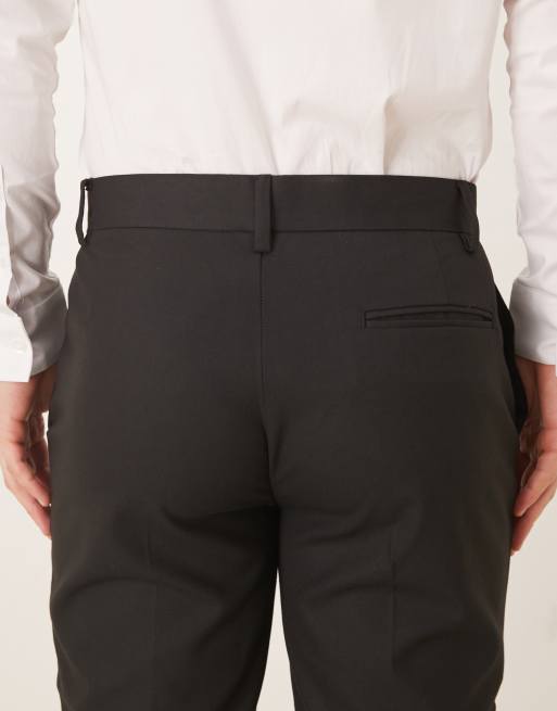 ASOS DESIGN smart slim fit trousers in black