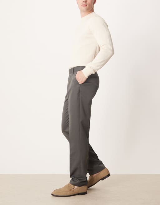 ASOS DESIGN smart slim fit trousers in charcoal, 3 of 5