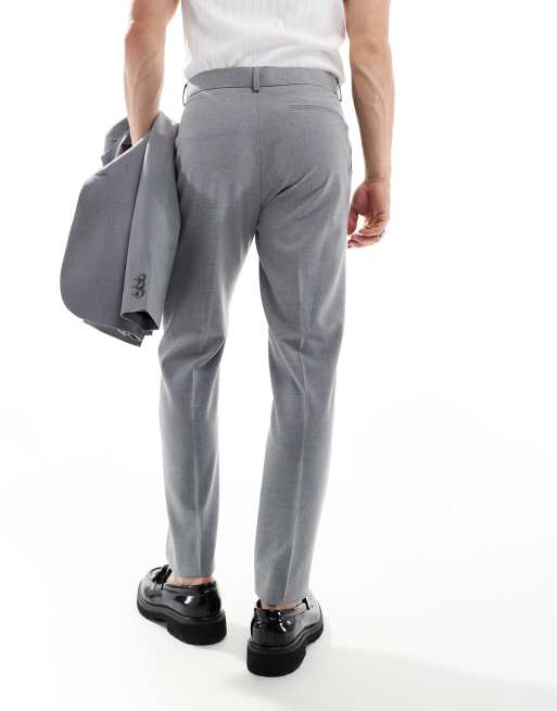 ASOS DESIGN skinny smart pants in gray