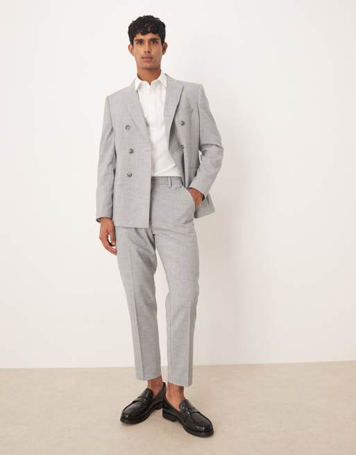 ASOS DESIGN smart slim herringbone shirt in white, 2 of 5