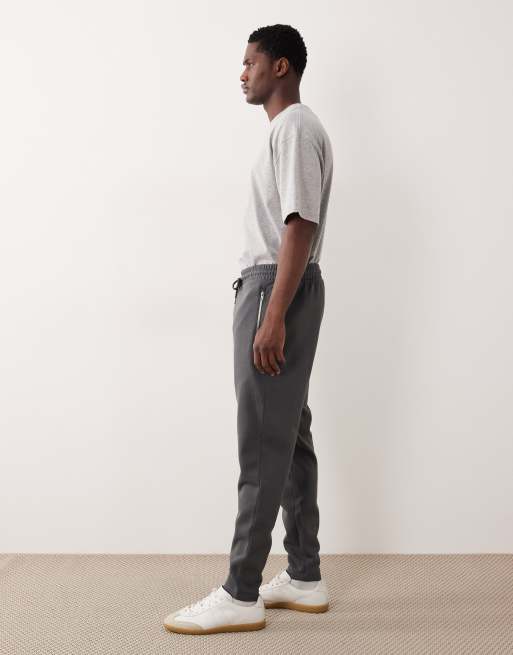 ASOS DESIGN smart slim jogger in charcoal, 3 of 5