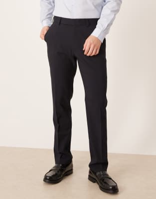 Asos Design Smart Slim Pants In Blue