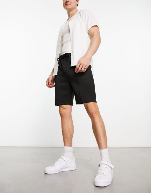 ASOS DESIGN smart slim shorts in black