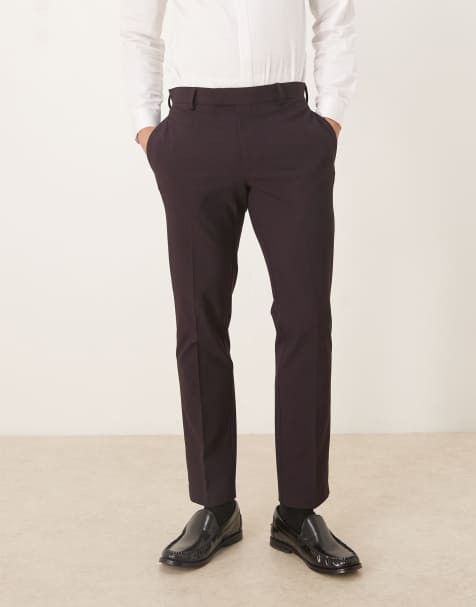 ASOS DESIGN smart slim trousers in black