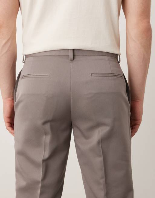 ASOS DESIGN smart slim trousers in brown, 5 of 5