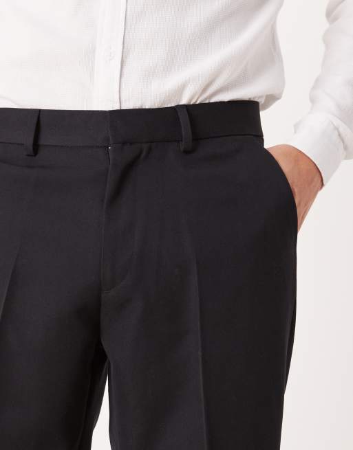 ASOS DESIGN - Pantaloni dritti eleganti alla caviglia neri