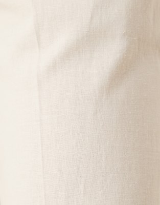 ASOS DESIGN - Pantalon droit élégant en lin mélangé - Blanc