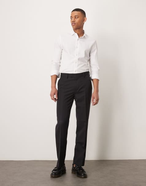 ASOS DESIGN smart straight leg pants in black - view 1