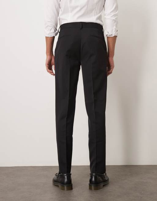 ASOS DESIGN smart straight leg pants in black