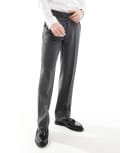 [ASOS DESIGN] ASOS DESIGN smart straight leg pants in charcoal-Grey W34 L32 CHARCOAL