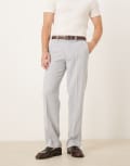 [ASOS DESIGN] ASOS DESIGN smart straight leg pants in dusty blue texture W36 L32 Dusty blue