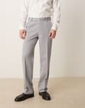 [ASOS DESIGN] ASOS DESIGN smart straight leg pants in grey W28 L32 GREY