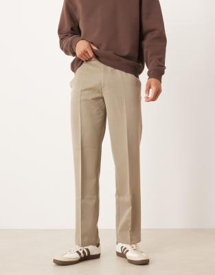 Asos Design Smart Straight Leg Pants In Green