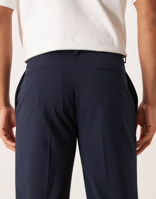 ASOS DESIGN smart straight leg pants in navy, 5 of 5