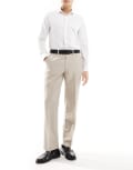 [ASOS DESIGN] ASOS DESIGN smart straight leg pants in stone-Neutral W36 L34 STONE