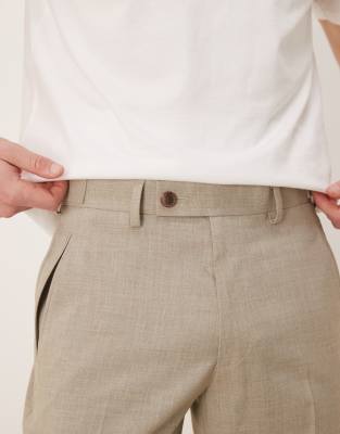 Asos Design Smart Straight Leg Pants With Side Adjusters In Gray