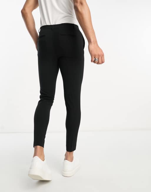 Black skinny best sale cropped trousers