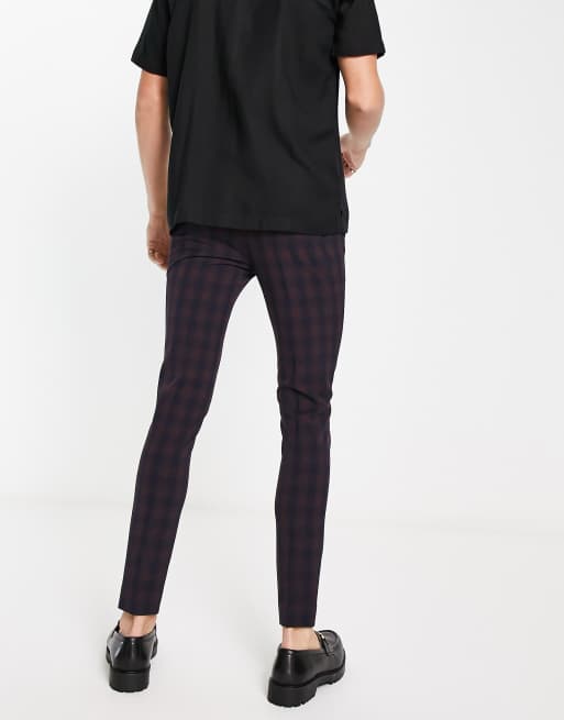 H&m red hot sale tartan trousers