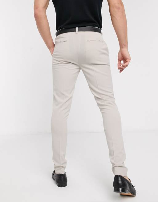 ASOS DESIGN smart super skinny pants in light gray ASOS