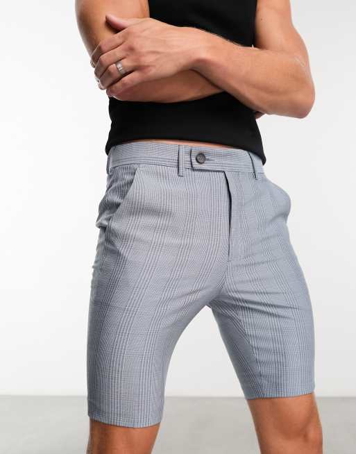 Mens smart grey on sale shorts