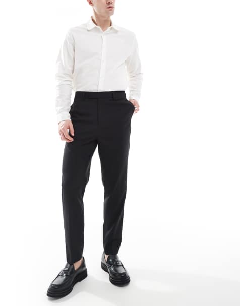 ASOS DESIGN smart tapered fit pants in black - view 1