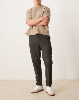 Asos Design Smart Tapered Fit Pants In Black