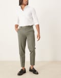 [ASOS DESIGN] ASOS DESIGN smart tapered fit pants in green W30 L30 GREEN