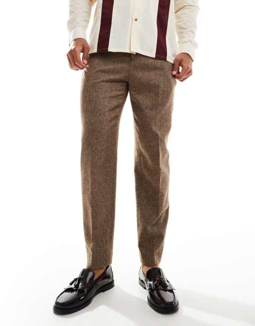 ASOS DESIGN smart tapered fit wool mix pants ASOS
